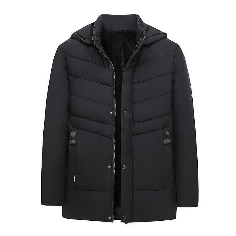 Manteau matelassé en velours chaud en coton pour seniors et quinquagénaires - IVOIRART.COM