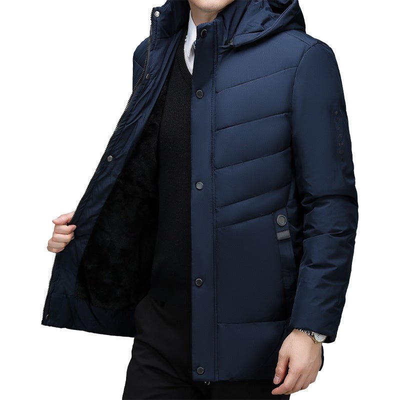 Manteau matelassé en velours chaud en coton pour seniors et quinquagénaires - IVOIRART.COM