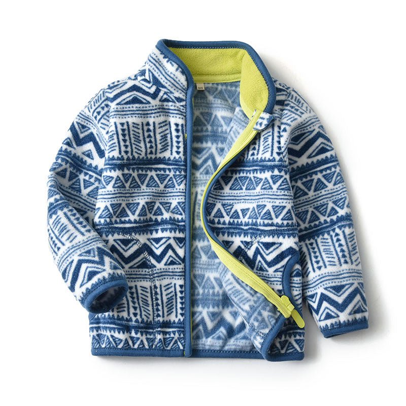 Manteaux épais imprimés avec fermeture éclair pour enfants, style fourrure - IVOIRART.COM