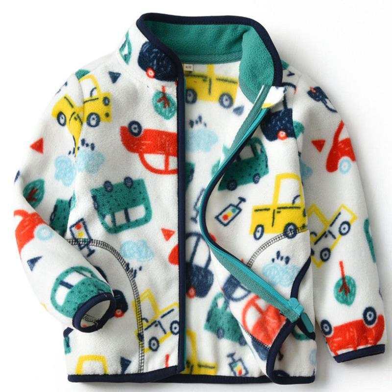 Manteaux épais imprimés avec fermeture éclair pour enfants, style fourrure - IVOIRART.COM