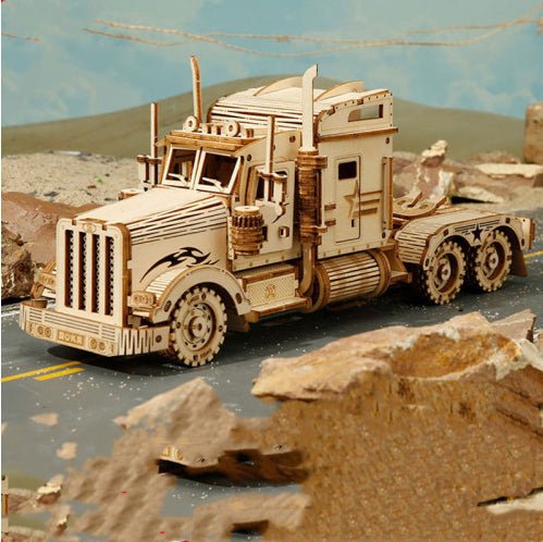Maquette de Train en Bois 3D à Monter - Jouet Mécanique et Décoration - IVOIRART.COM