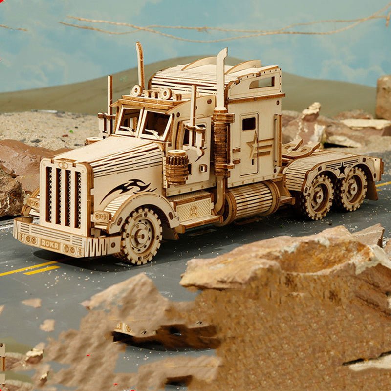 Maquette de Train en Bois 3D à Monter - Jouet Mécanique et Décoration - IVOIRART.COM