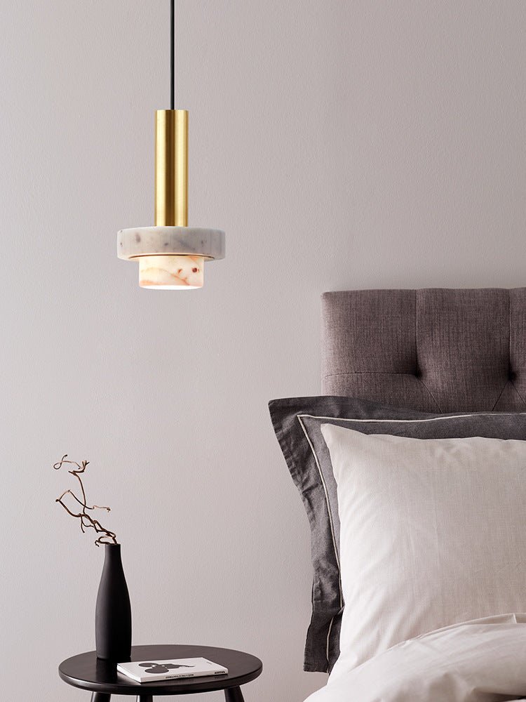 Marble Chandelier At The Bedside Of Bedroom - IVOIRART.COM