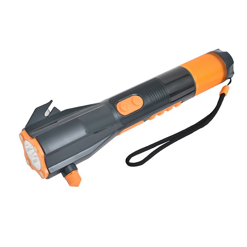 Marteau de sécurité automobile multifonction avec lampe LED, alarme et radio AM/FM - IVOIRART.COM