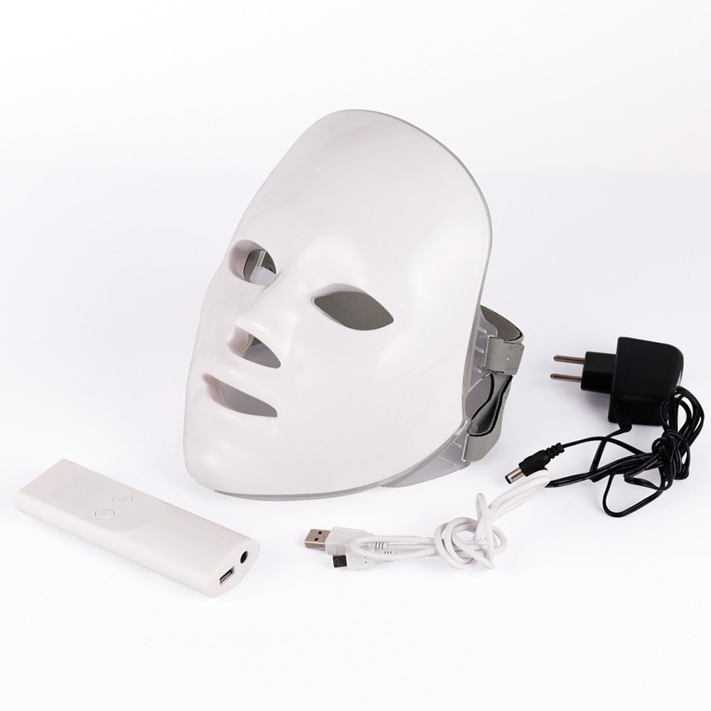 Masque LED 7 couleurs pour rajeunissement visage photothérapie intensive quotidien - IVOIRART.COM