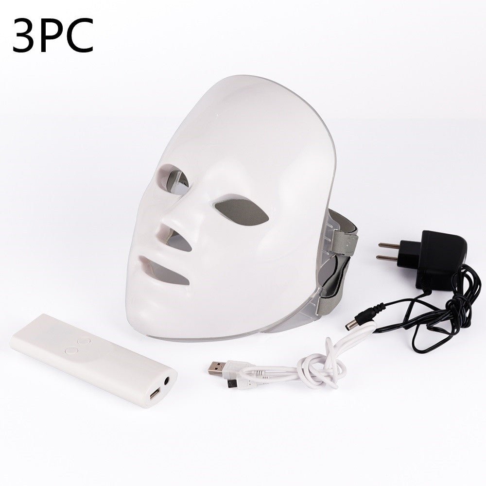 Masque LED 7 couleurs pour rajeunissement visage photothérapie intensive quotidien - IVOIRART.COM