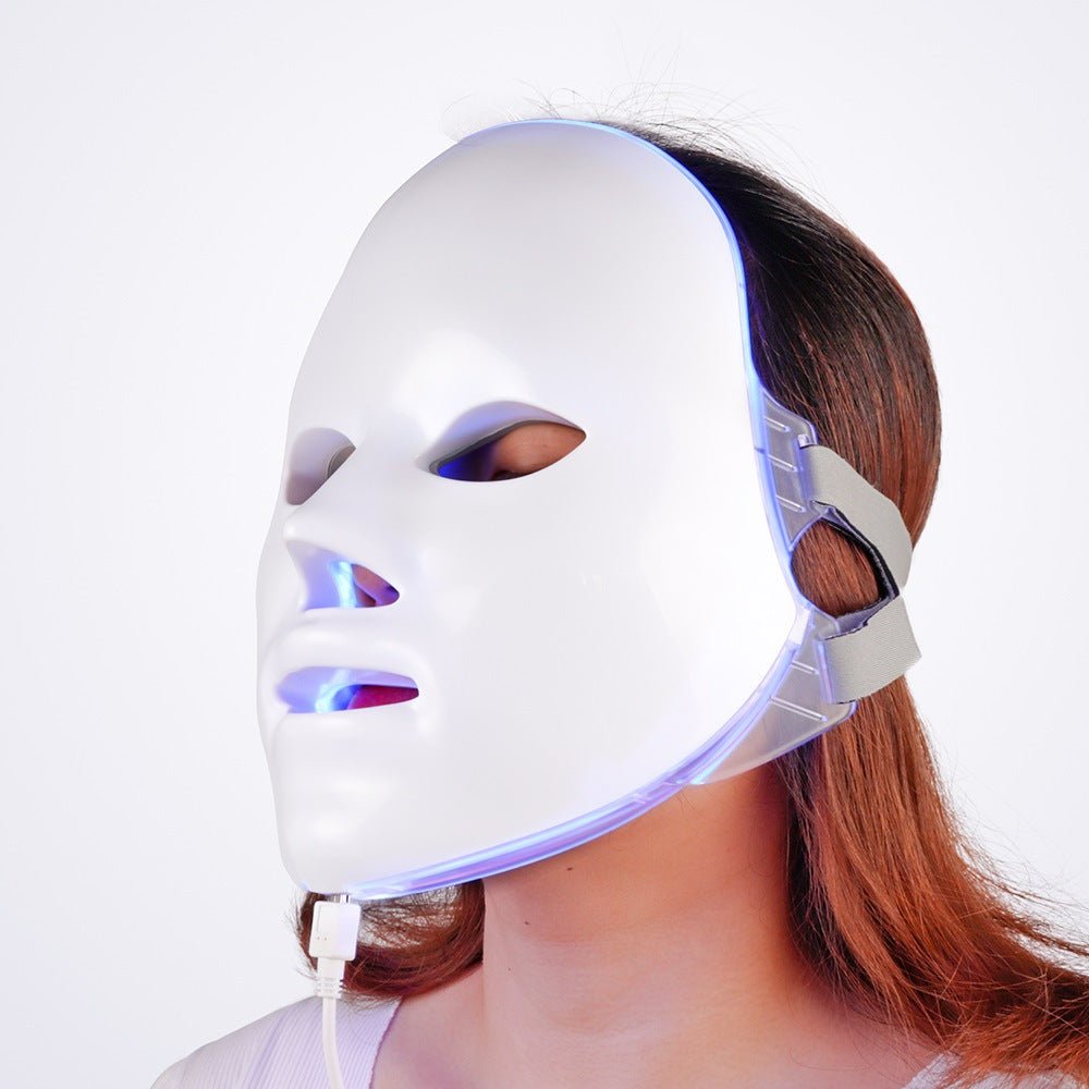 Masque LED 7 couleurs pour rajeunissement visage photothérapie intensive quotidien - IVOIRART.COM