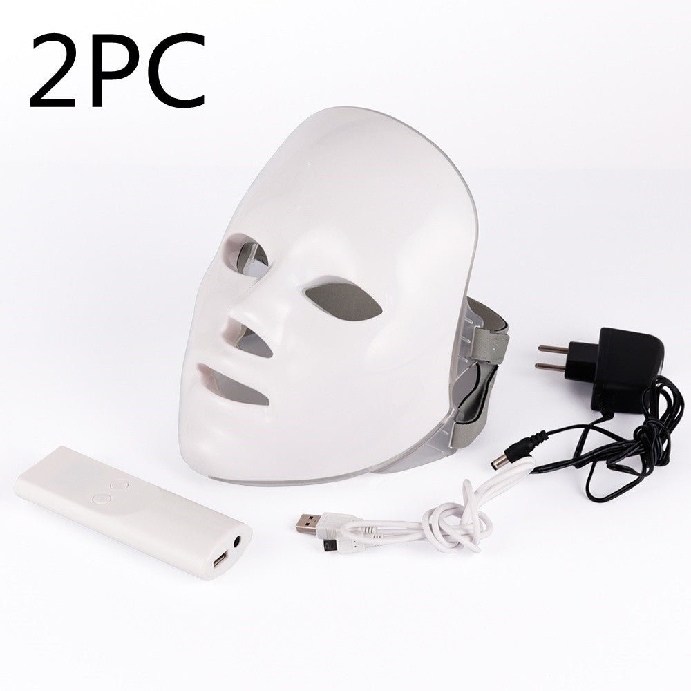 Masque LED 7 couleurs pour rajeunissement visage photothérapie intensive quotidien - IVOIRART.COM