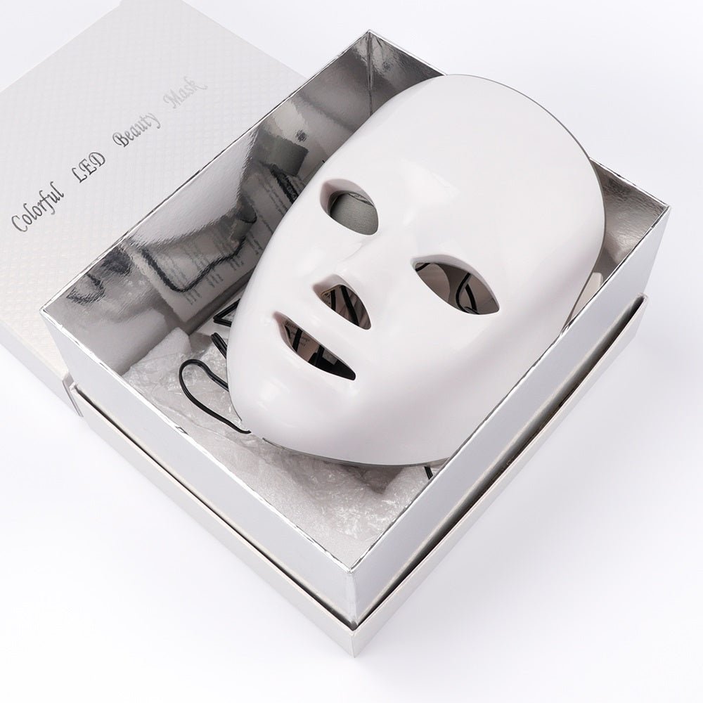 Masque LED 7 couleurs pour rajeunissement visage photothérapie intensive quotidien - IVOIRART.COM