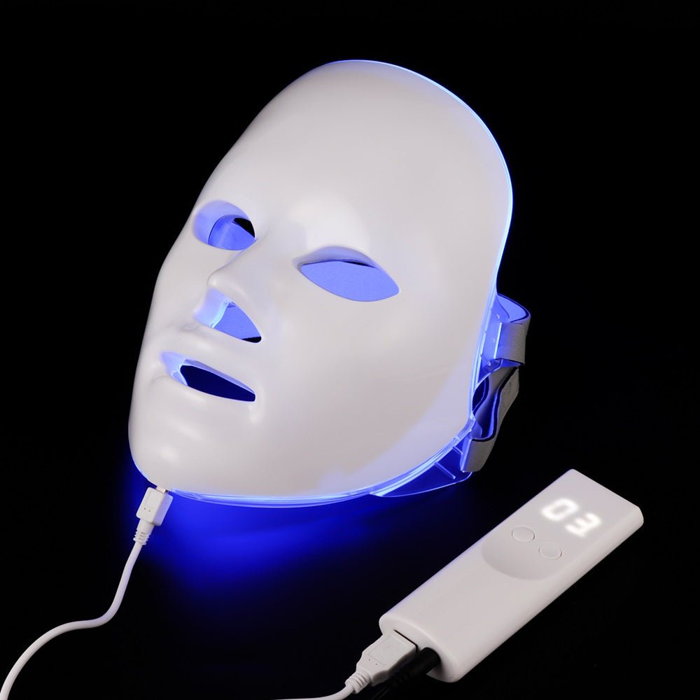 Masque LED 7 couleurs pour rajeunissement visage photothérapie intensive quotidien - IVOIRART.COM