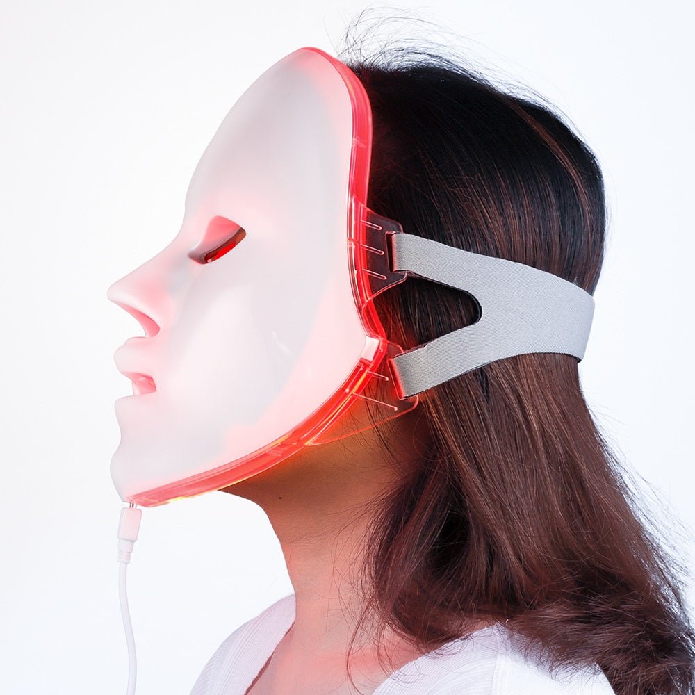 Masque LED 7 couleurs pour rajeunissement visage photothérapie intensive quotidien - IVOIRART.COM