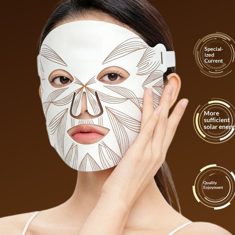 Masque photonique Beauty Device 3 niveaux USB anti-rides éclat peau douce maison - IVOIRART.COM