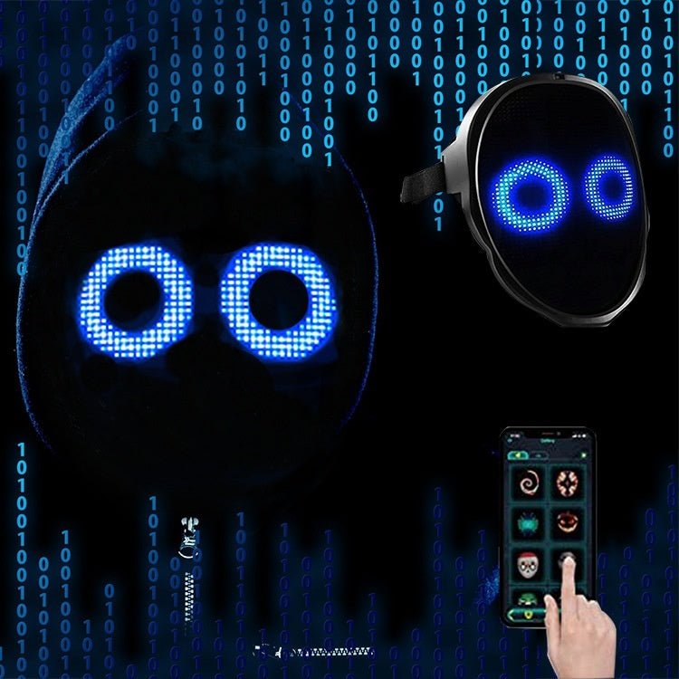 Masques Lumineux LED Multicolores Halloween avec Changement de Visage pour Fête - IVOIRART.COM