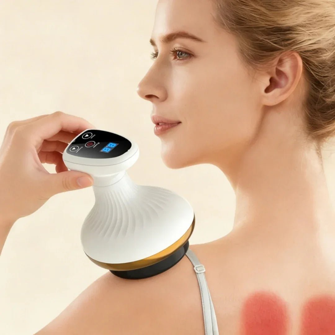 Masseur de Beauté Électrique Gua Sha, Ventouses et Brosse Méridienne pour Massage Abdominal - IVOIRART.COM