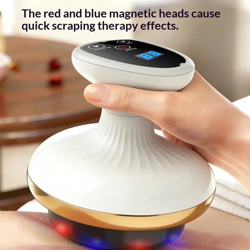 Masseur de Beauté Électrique Gua Sha, Ventouses et Brosse Méridienne pour Massage Abdominal - IVOIRART.COM