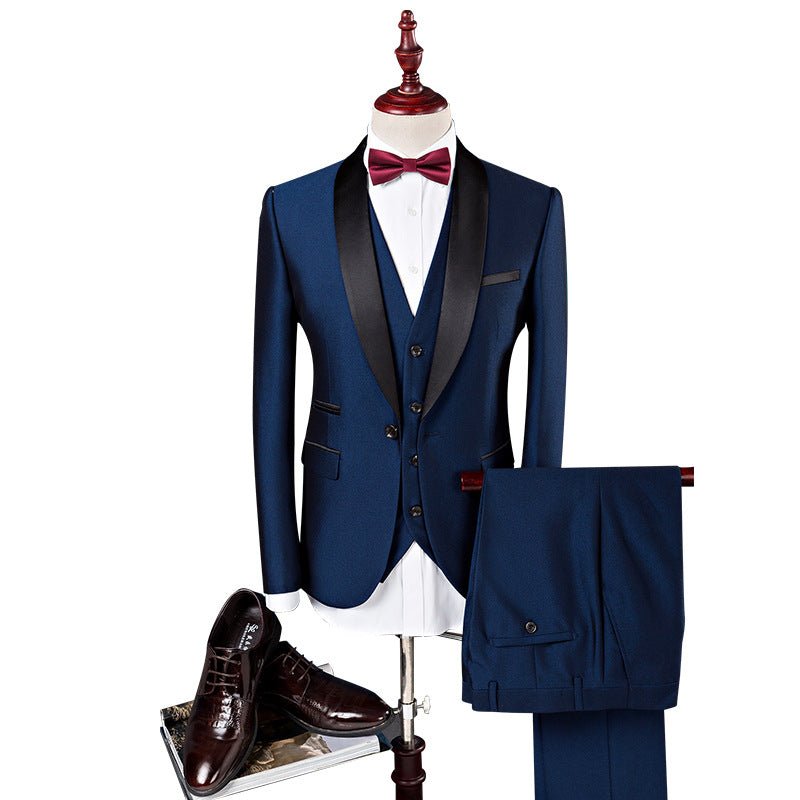 Men 3 Pieces Suit Set Men Wedding Suits Groom Tuxedos - IVOIRART.COM