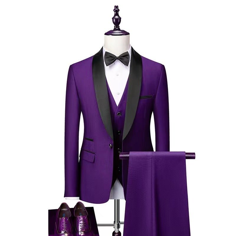 Men 3 Pieces Suit Set Men Wedding Suits Groom Tuxedos - IVOIRART.COM
