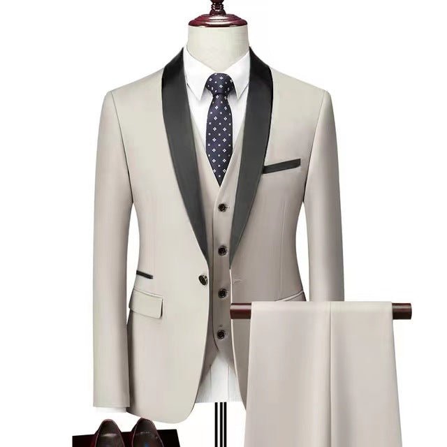 Men 3 Pieces Suit Set Men Wedding Suits Groom Tuxedos - IVOIRART.COM