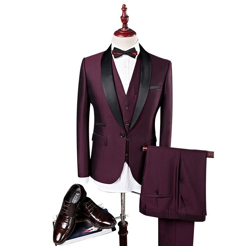 Men 3 Pieces Suit Set Men Wedding Suits Groom Tuxedos - IVOIRART.COM