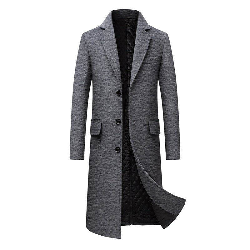 Men Casual Plus Cotton Long Coat - IVOIRART.COM