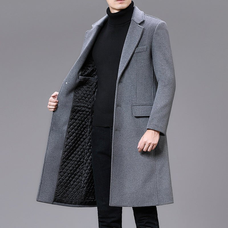 Men Casual Plus Cotton Long Coat - IVOIRART.COM