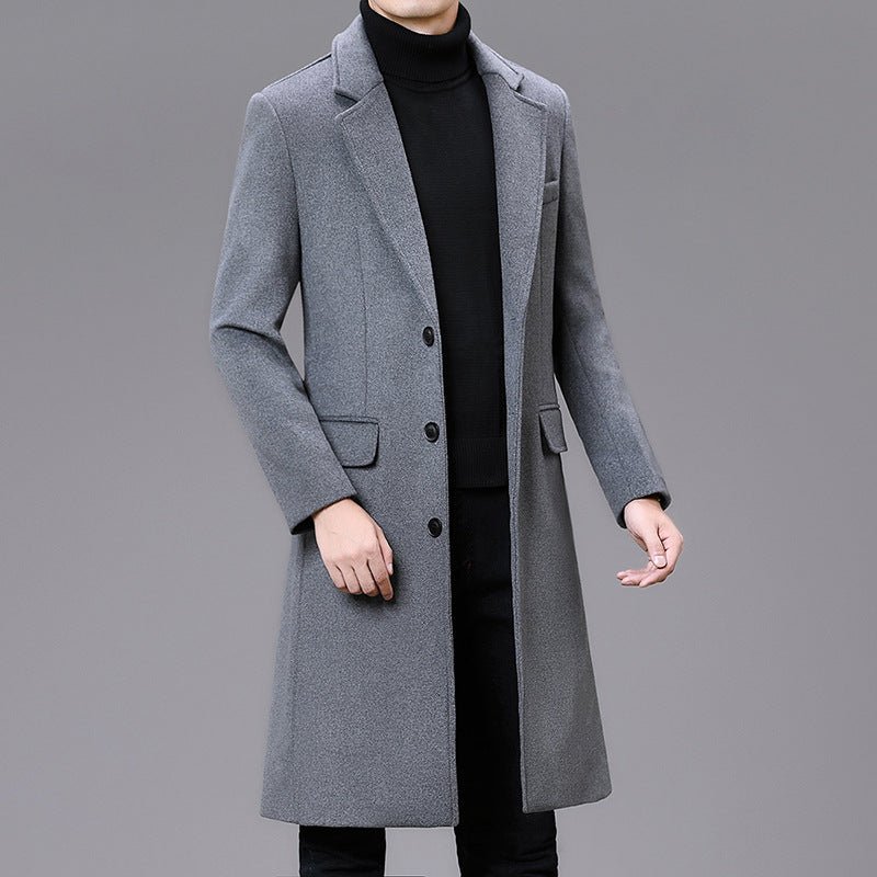 Men Casual Plus Cotton Long Coat - IVOIRART.COM