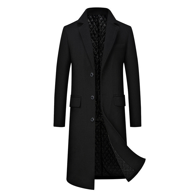 Men Casual Plus Cotton Long Coat - IVOIRART.COM