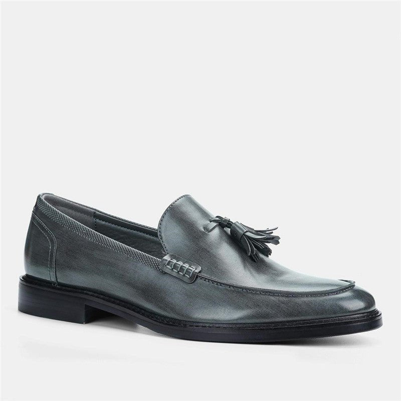 Men Casual Shoes Leather Loafers Business Dress Formal Shoes - IVOIRART.COM
