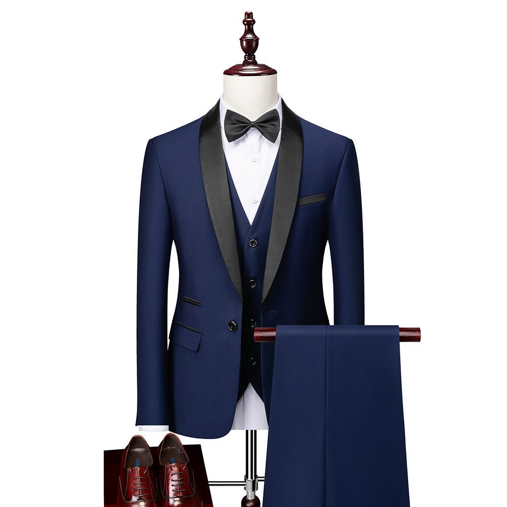 Men's Business Casual Slim Groom Suit - IVOIRART.COM