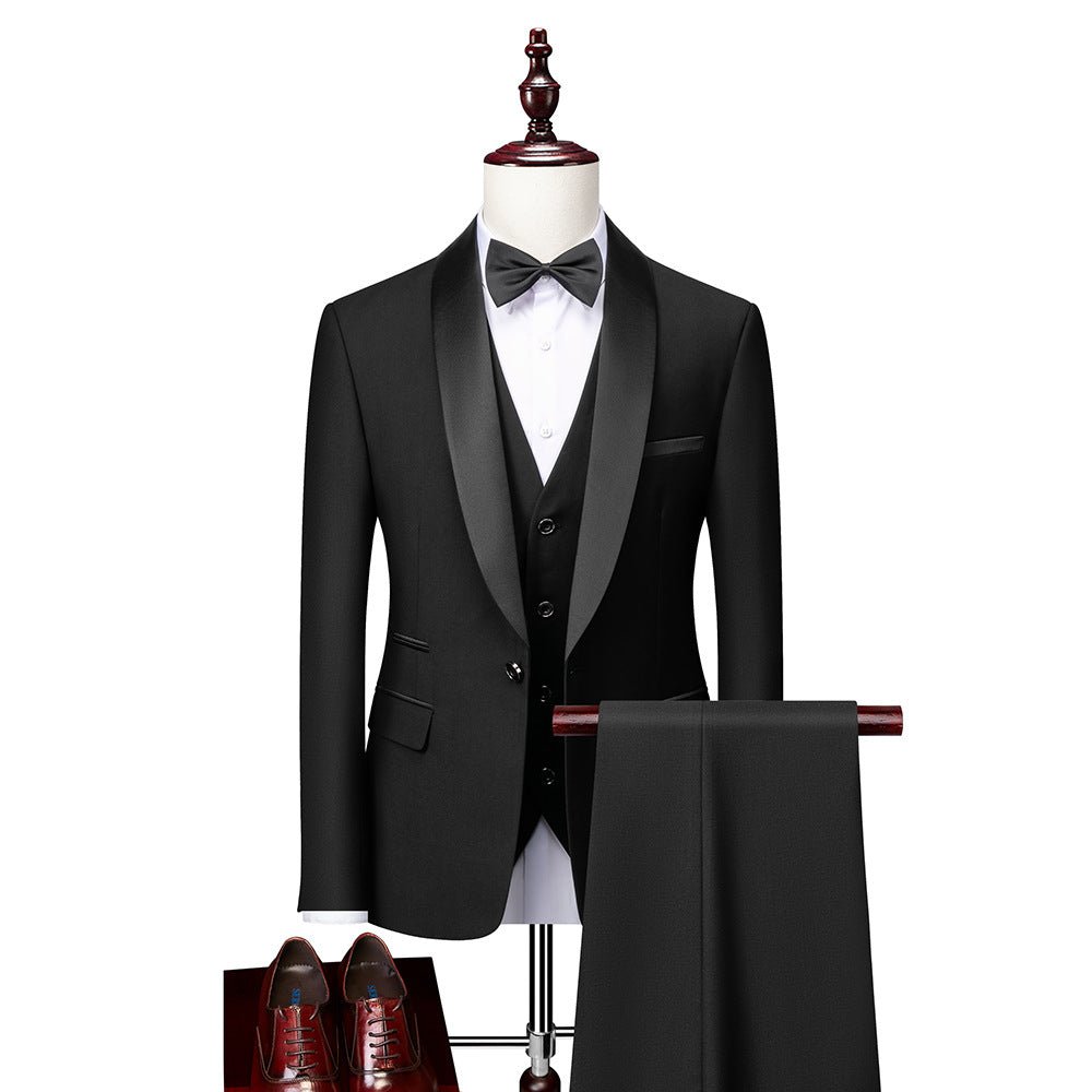 Men's Business Casual Slim Groom Suit - IVOIRART.COM