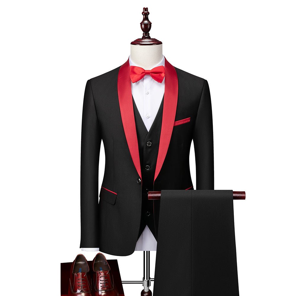 Men's Business Casual Slim Groom Suit - IVOIRART.COM