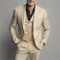 Men's Business Slim-fitting Suit Three-piece Suit - IVOIRART.COM