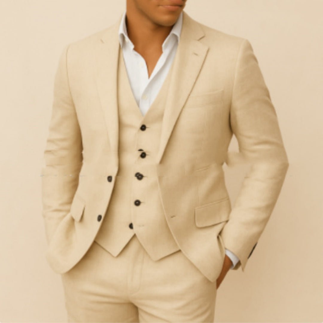 Men's Casual Business Three-piece Suit - IVOIRART.COM