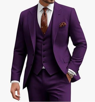 Men's Casual Business Wedding Three-piece Suit - IVOIRART.COM