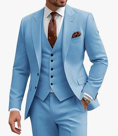 Men's Casual Business Wedding Three-piece Suit - IVOIRART.COM