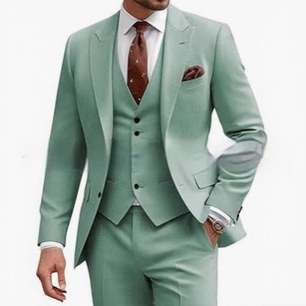 Men's Casual Business Wedding Three-piece Suit - IVOIRART.COM