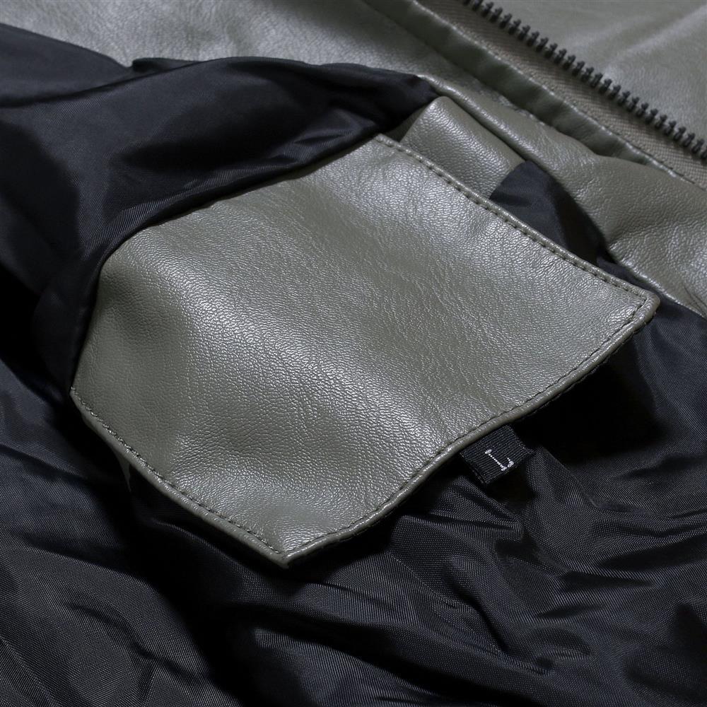 Men's Casual Slim-fit Leather Coat - IVOIRART.COM