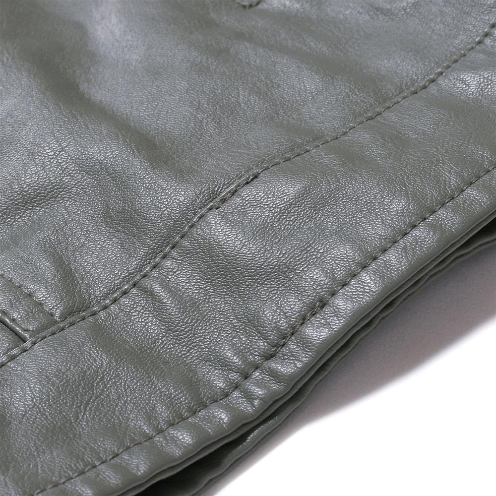 Men's Casual Slim-fit Leather Coat - IVOIRART.COM