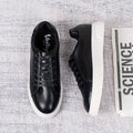 Men's Casual Versatile Leather Sneakers, Skull Pattern Tennis Shoes Side Zipper. - IVOIRART.COM