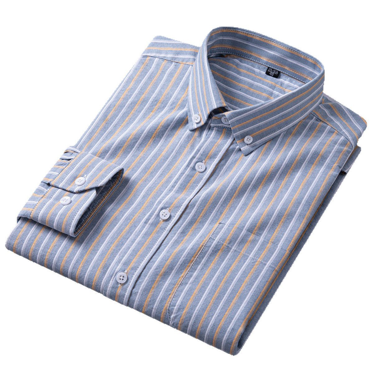 Men's Cotton Long Sleeve Oxford Woven Shirts - IVOIRART.COM