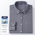 Men's Cotton Long Sleeve Oxford Woven Shirts - IVOIRART.COM