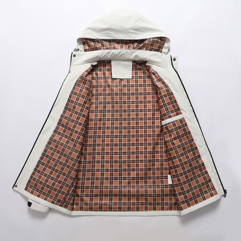 Men's Fashion Casual Breathable Mid-length Hooded Trench Coat - IVOIRART.COM