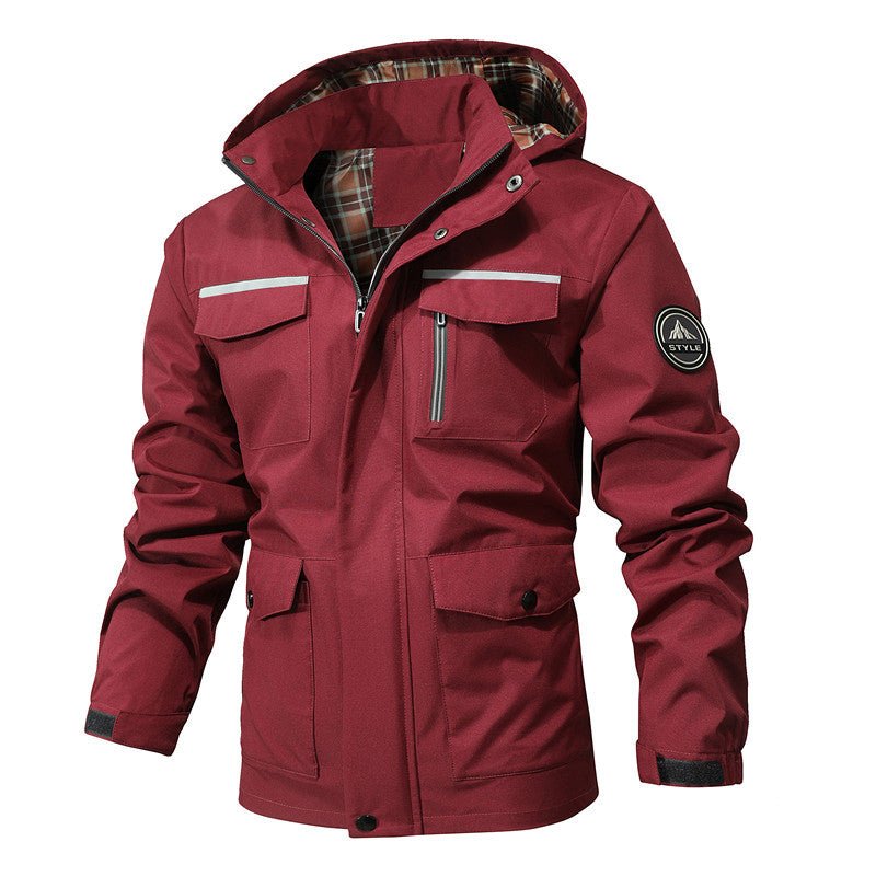 Men's Fashion Casual Breathable Mid-length Hooded Trench Coat - IVOIRART.COM