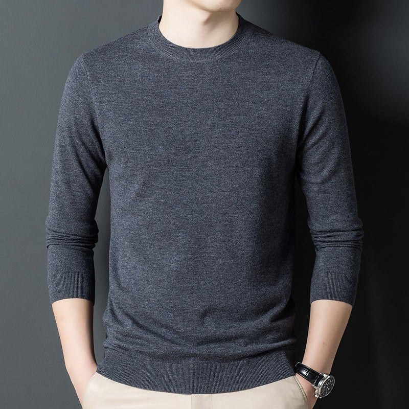 Men's Fashion Casual Pure Cashmere Knitted Bottoming Shirt - IVOIRART.COM