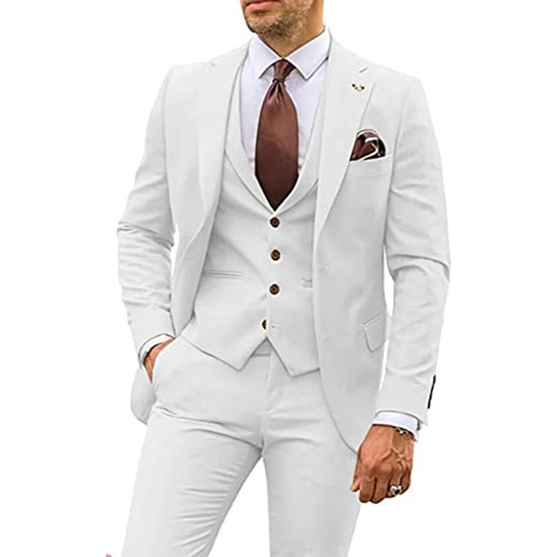Men's Fashion Casual Slim Suit Three Pieces - IVOIRART.COM