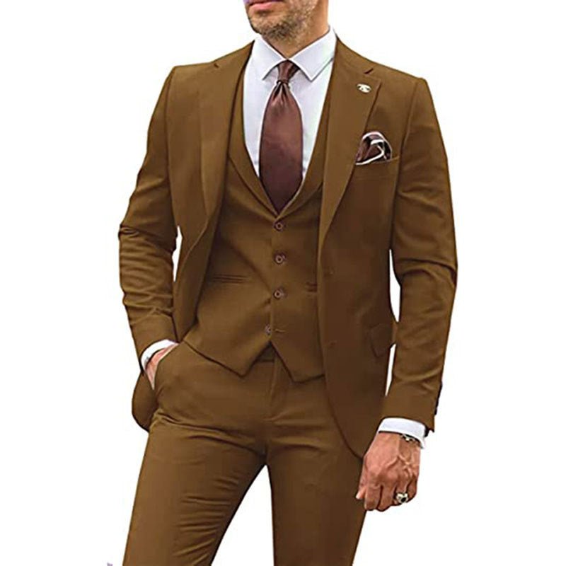 Men's Fashion Casual Slim Suit Three Pieces - IVOIRART.COM