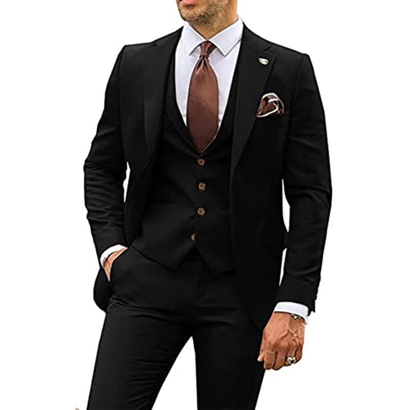 Men's Fashion Casual Slim Suit Three Pieces - IVOIRART.COM