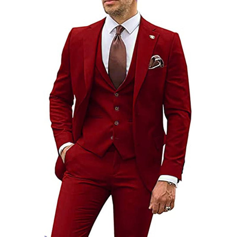 Men's Fashion Casual Slim Suit Three Pieces - IVOIRART.COM