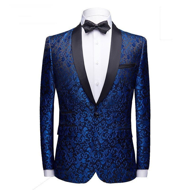Men's Fashion Floral Small Blazer Slim Fit - IVOIRART.COM