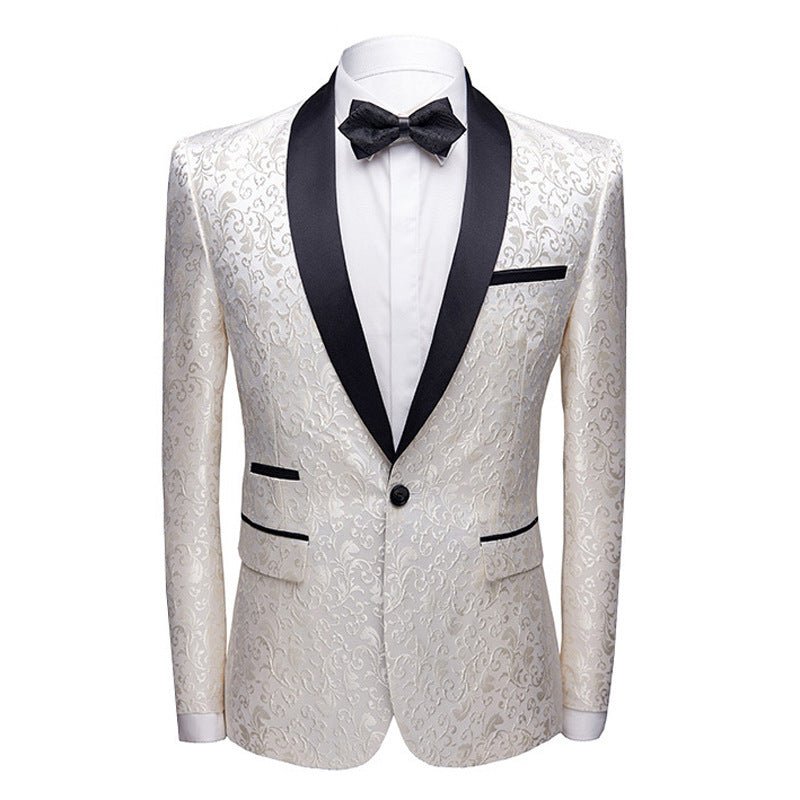 Men's Fashion Floral Small Blazer Slim Fit - IVOIRART.COM